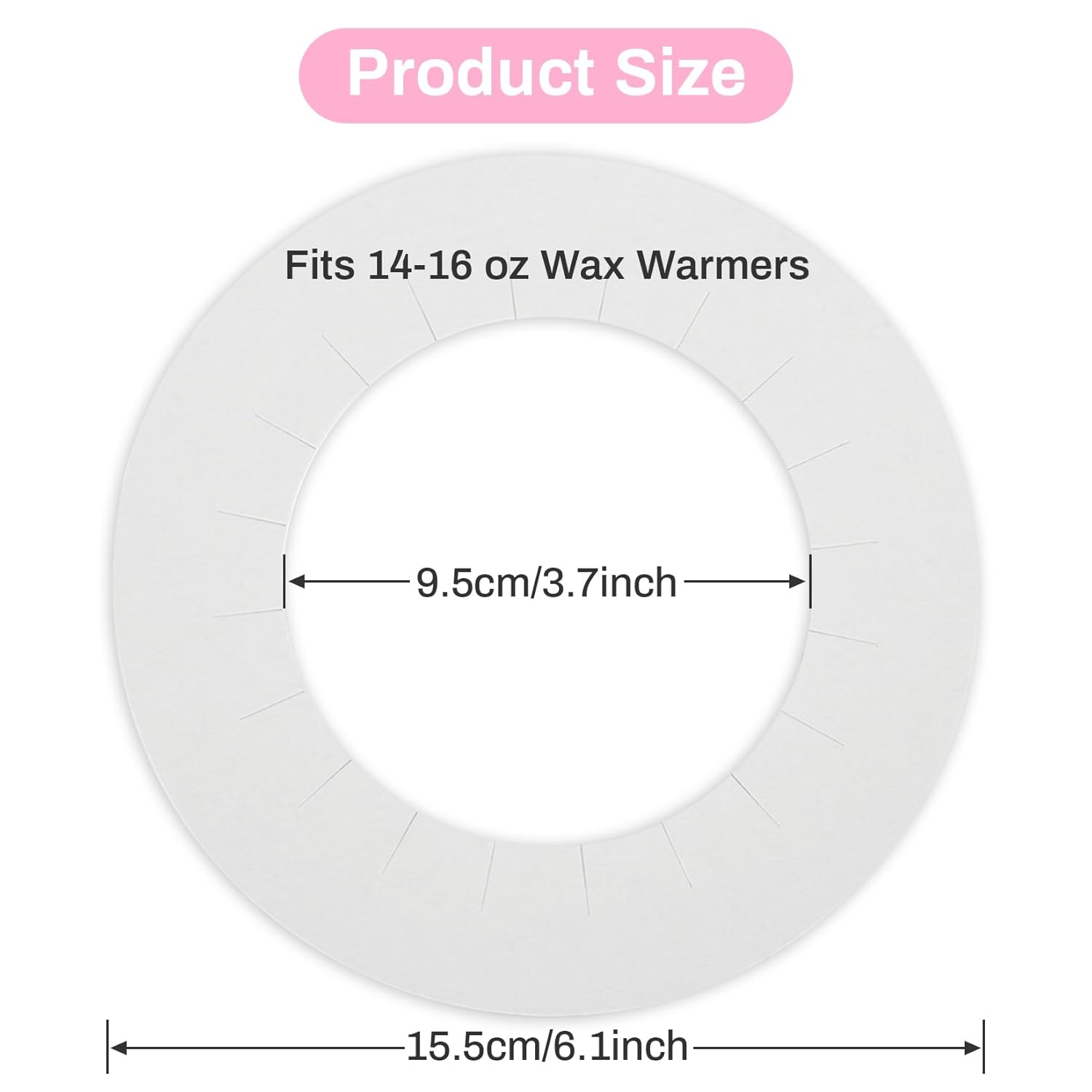 Wax Collars for Wax Pot - 100PCS Disposable Coated Paper Protective Clean Collar for 14oz Wax Warmer Melting Pot for Hair Removal Women Wax Bath Accessories Esthetician Professional Supplies