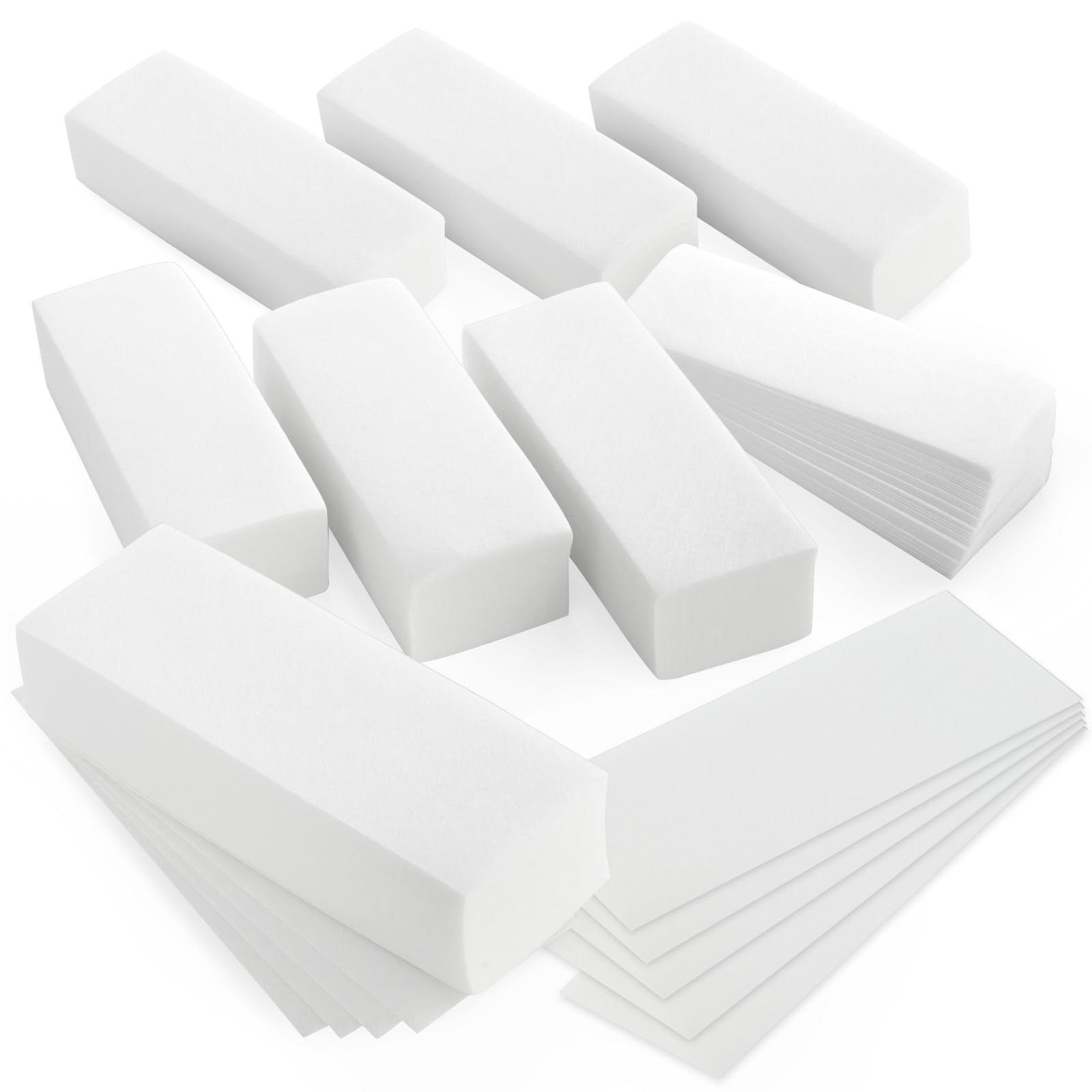 Juvale Wax Strips for Hair Removal - 7.85 x 2.7 In Pack of 400 Non-Woven Disposable Sheets - Customizable Face & Body Waxing Strips for Women Smooth Skin