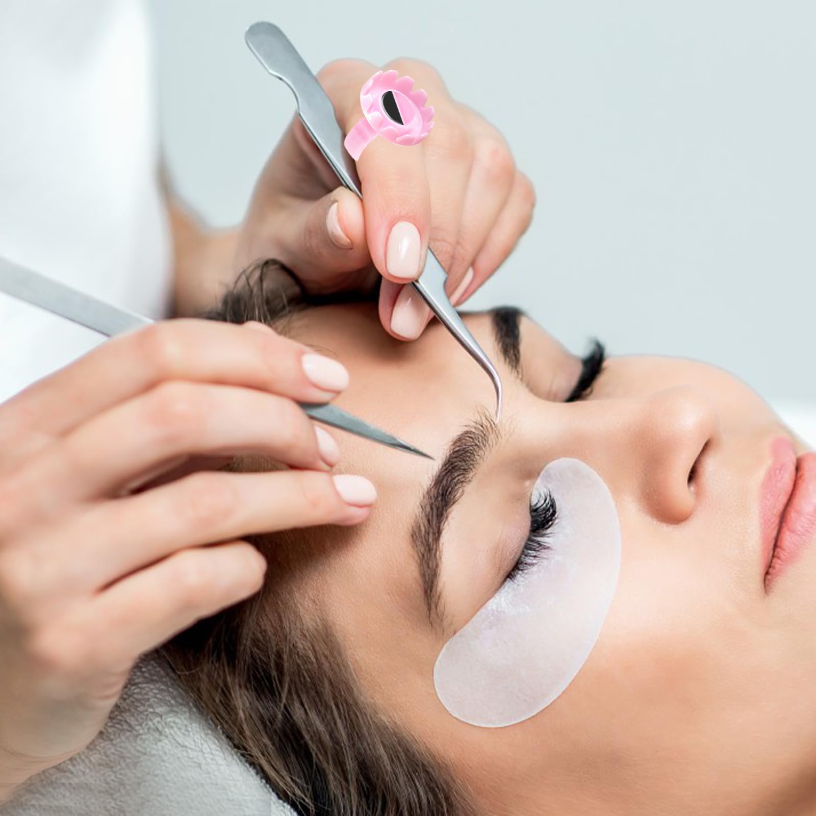 Disposable Glue Rings for Eyelash Extensions, 300 Pack