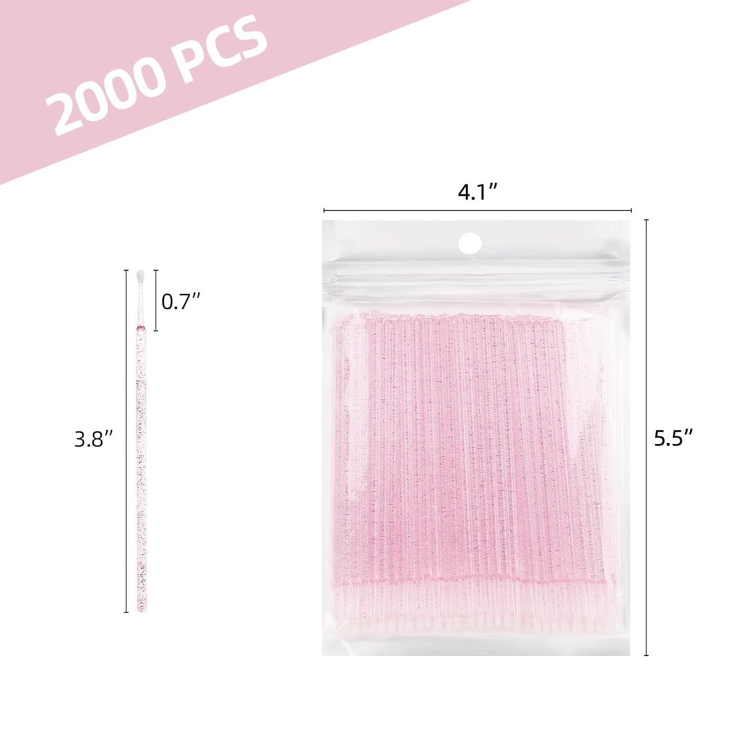 Micro Applicator Brushes for Lash Extensions (2000 Pack)