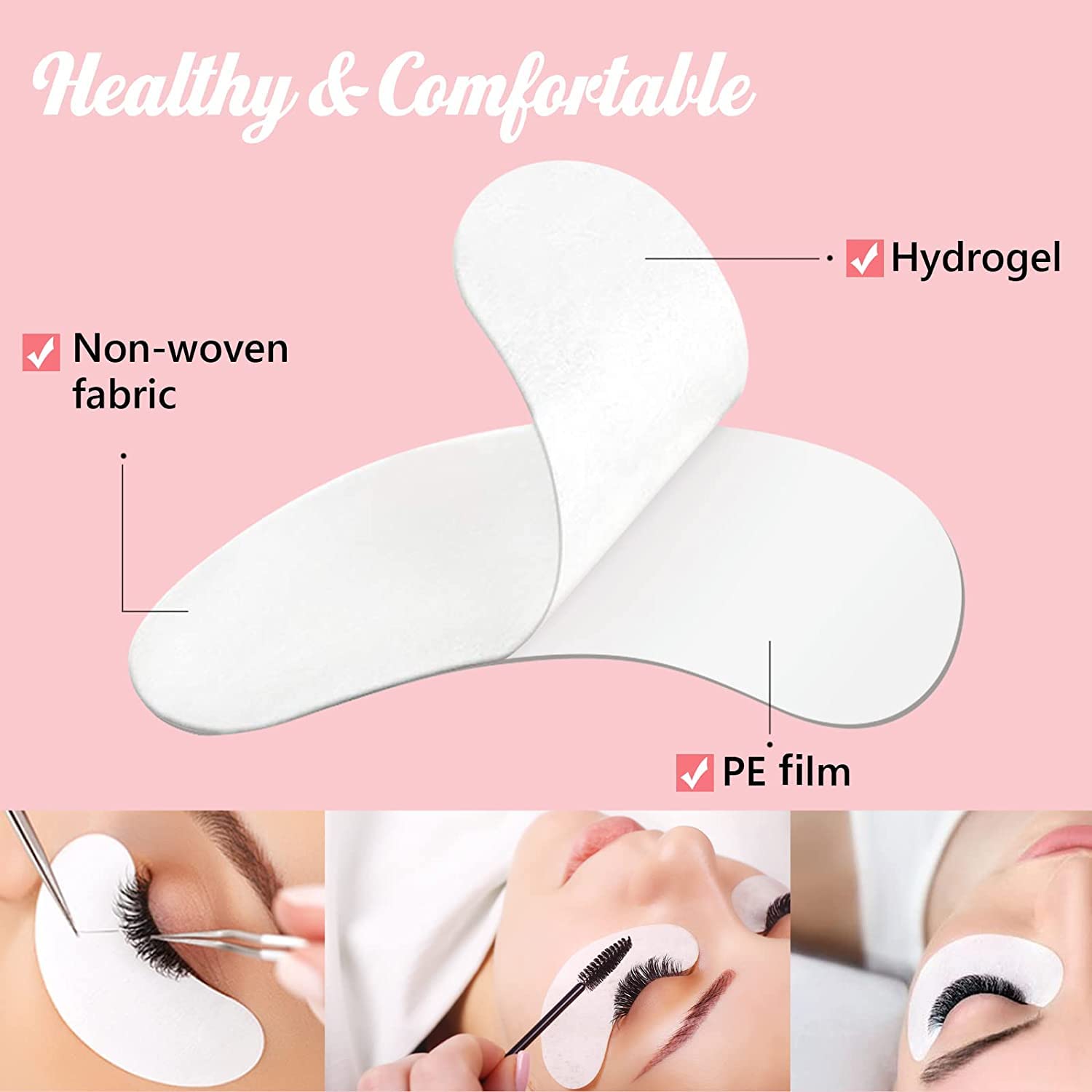 Hydrogel Eye Gel Pads for Eyelash Extensions – 100 Pairs