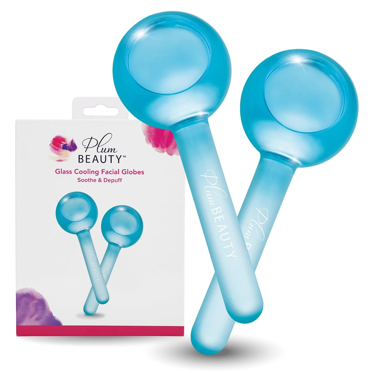 Plum Beauty Facial Cooling Globes | Cool Massage Tool for Puffiness & Skin Tightening