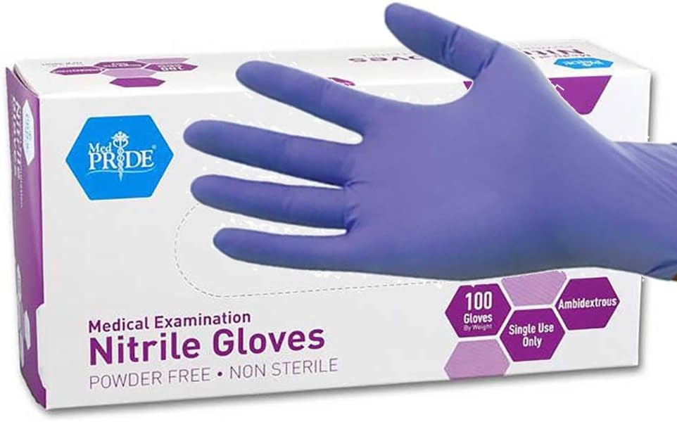 Powder-Free Nitrile Exam Gloves (Box of 100)