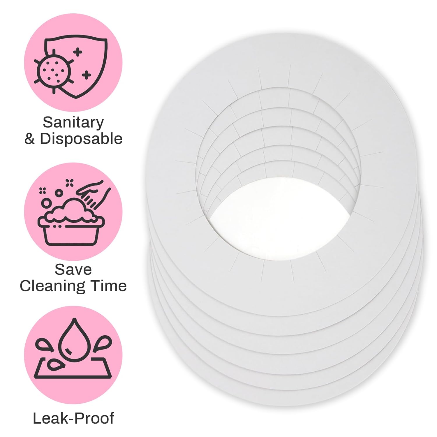 Wax Collars for Wax Pot - 100PCS Disposable Coated Paper Protective Clean Collar for 14oz Wax Warmer Melting Pot for Hair Removal Women Wax Bath Accessories Esthetician Professional Supplies