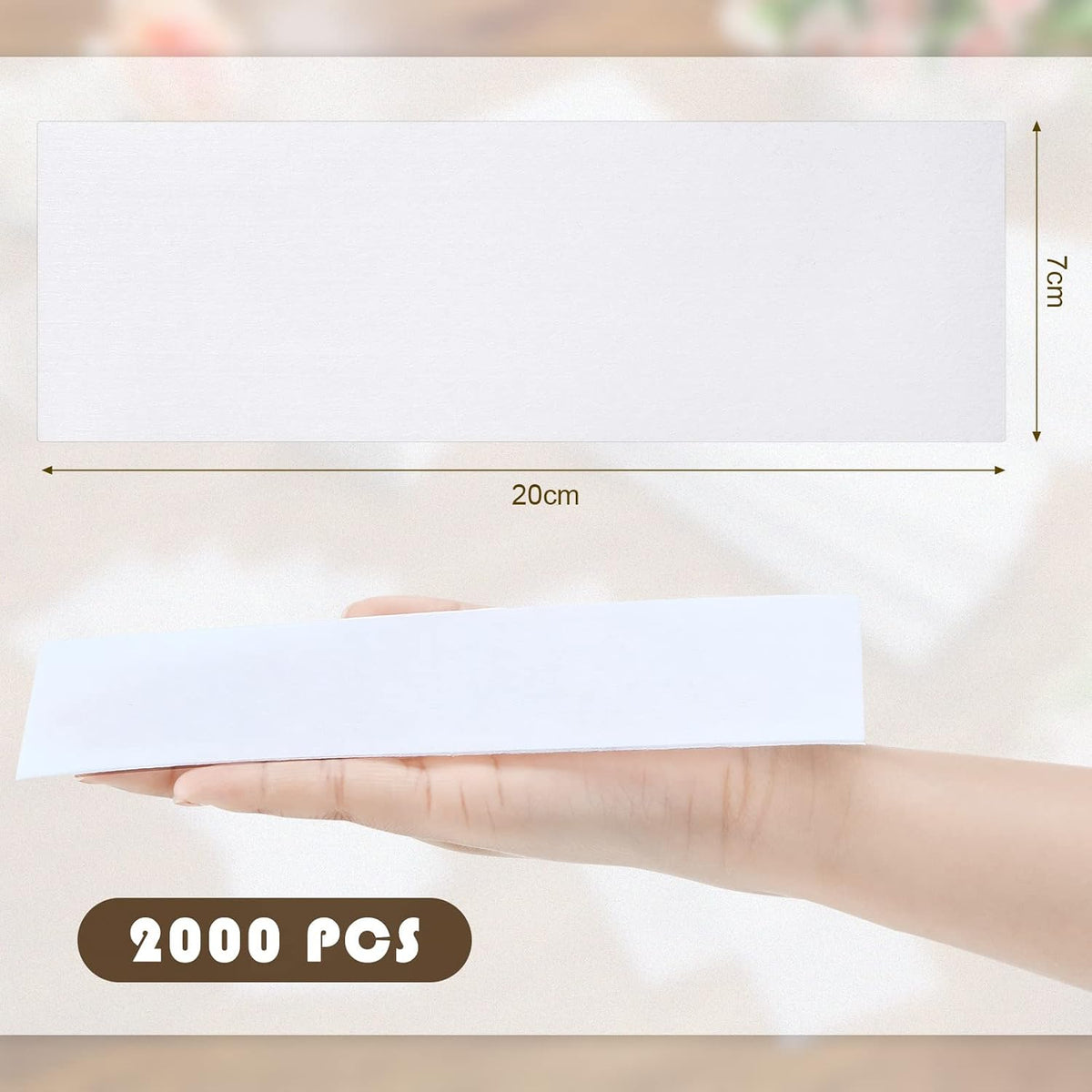 2000 Pcs 3'' x 8'' Non Woven Wax Strips for Hair Removal