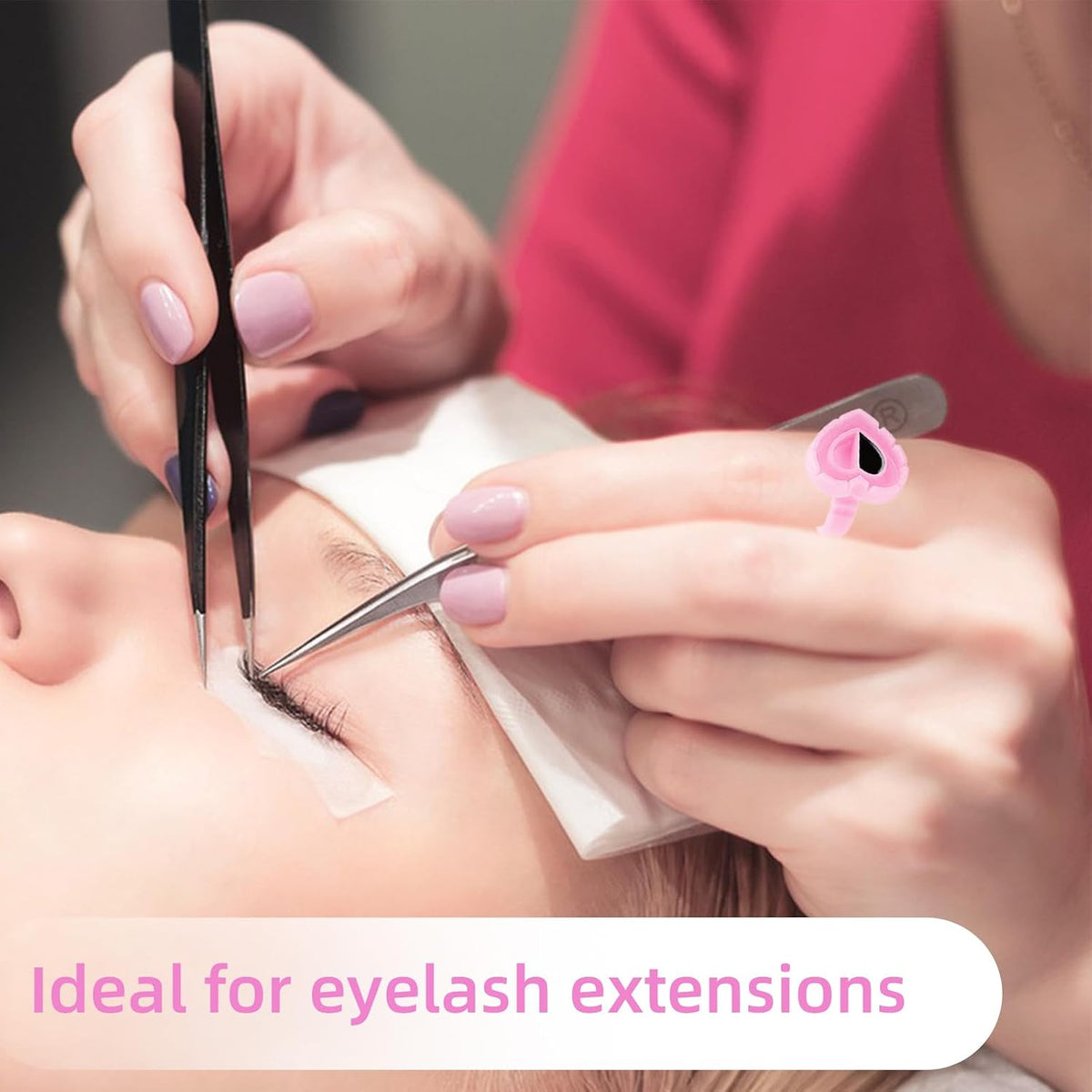 Disposable Glue Rings for Eyelash Extensions, 300 Pack