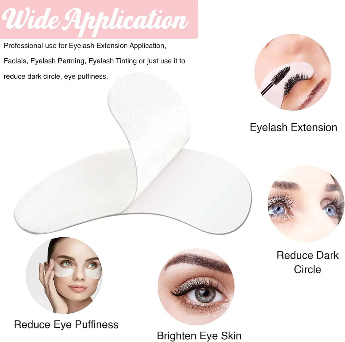 Hydrogel Eye Gel Pads for Eyelash Extensions – 100 Pairs