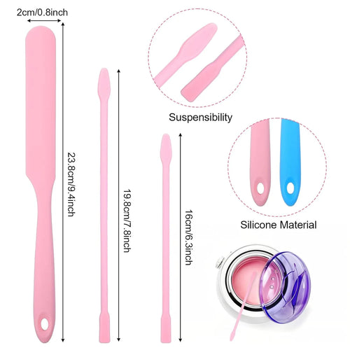24 Pieces Non-stick Wax Spatulas Silicone - Vela Esthetic Supplies