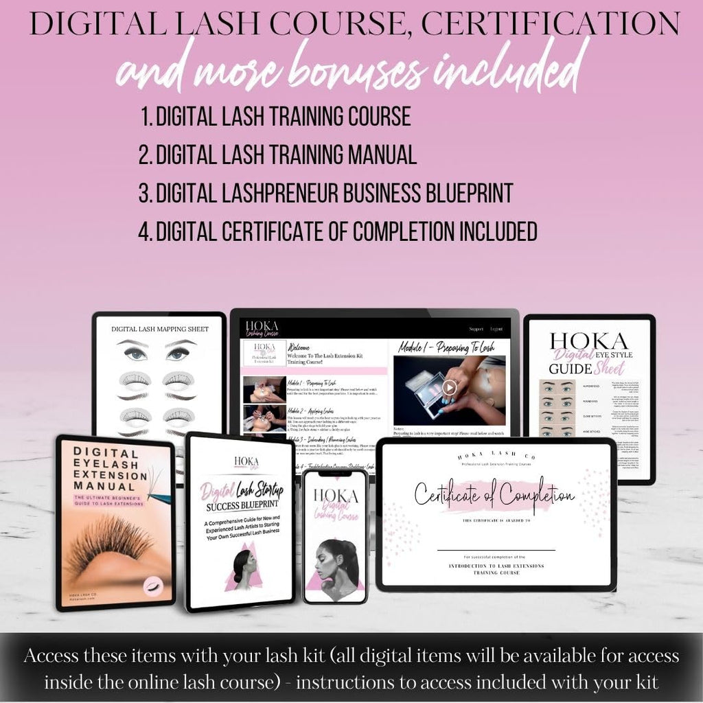 Lash Eyelash Extension Kit & Training Course and Certification