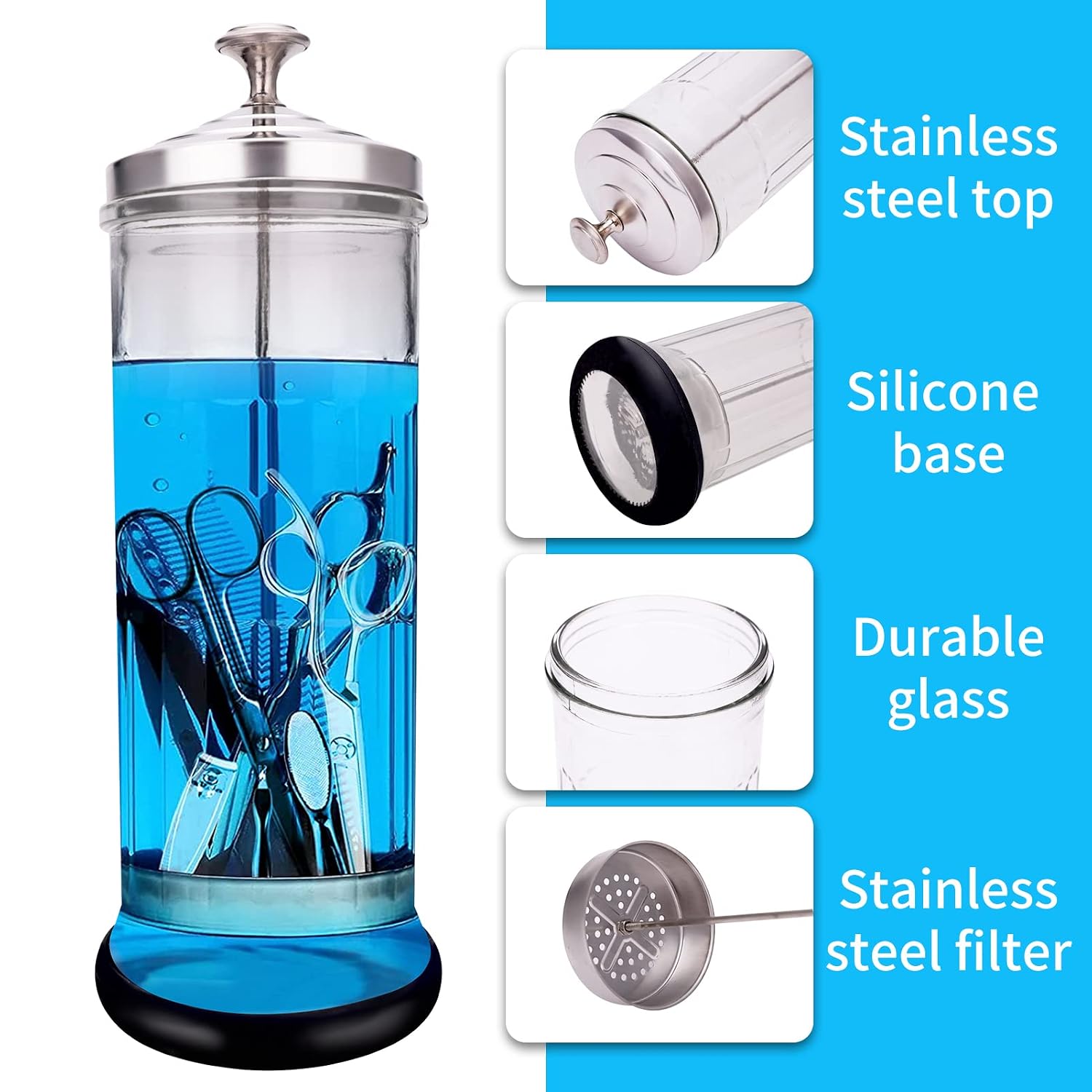 Disinfectant Sterilizer Jar - 50 Oz /1500ml