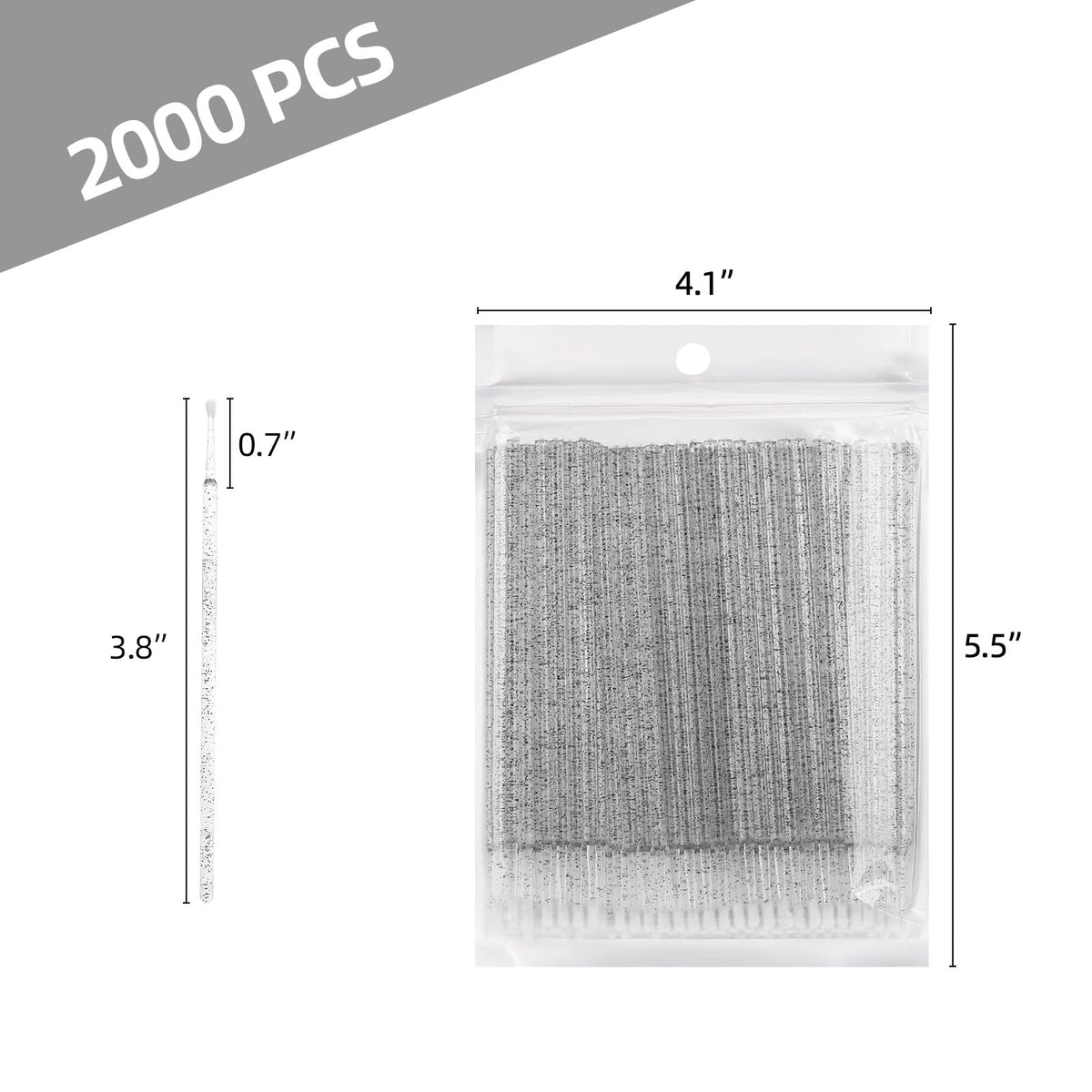 Micro Applicator Brushes for Lash Extensions (2000 Pack)