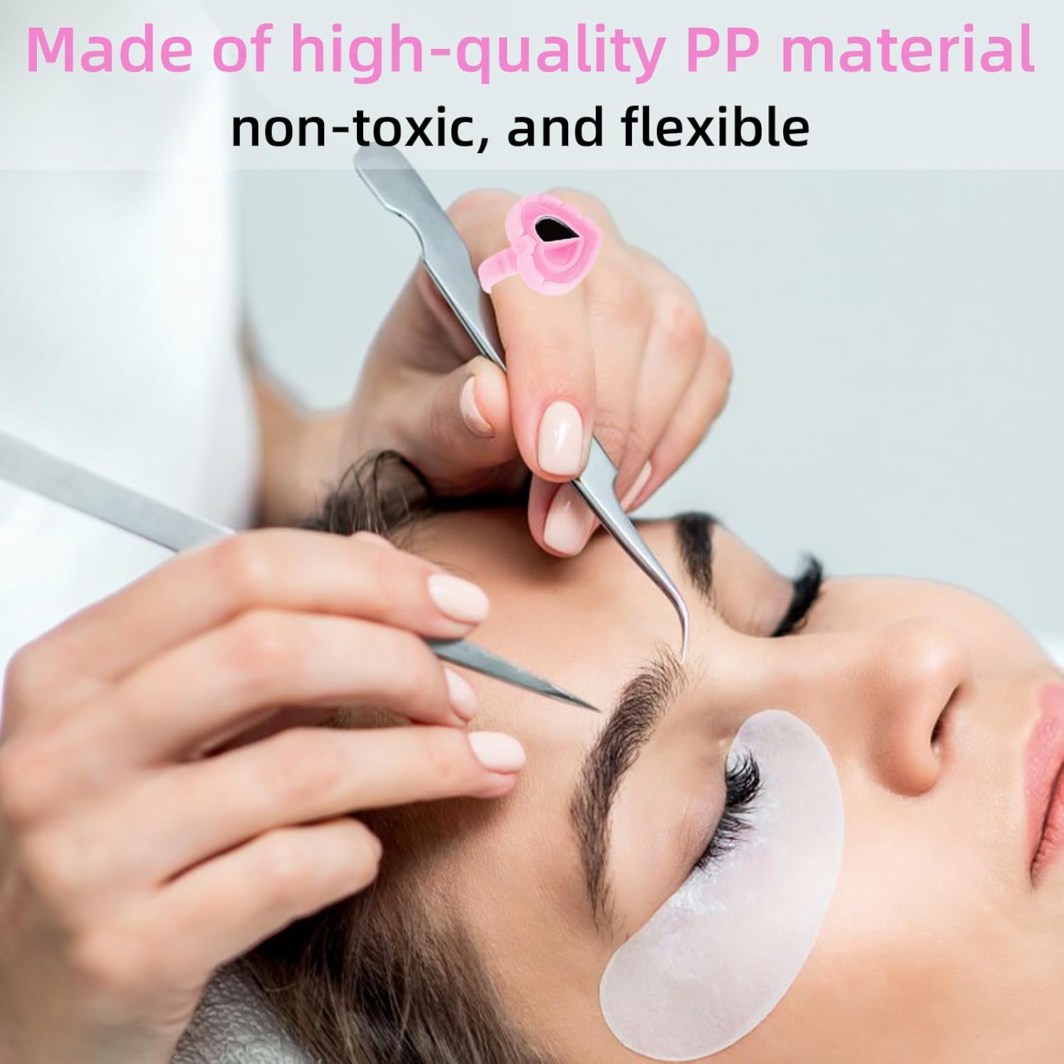 Disposable Glue Rings for Eyelash Extensions, 300 Pack