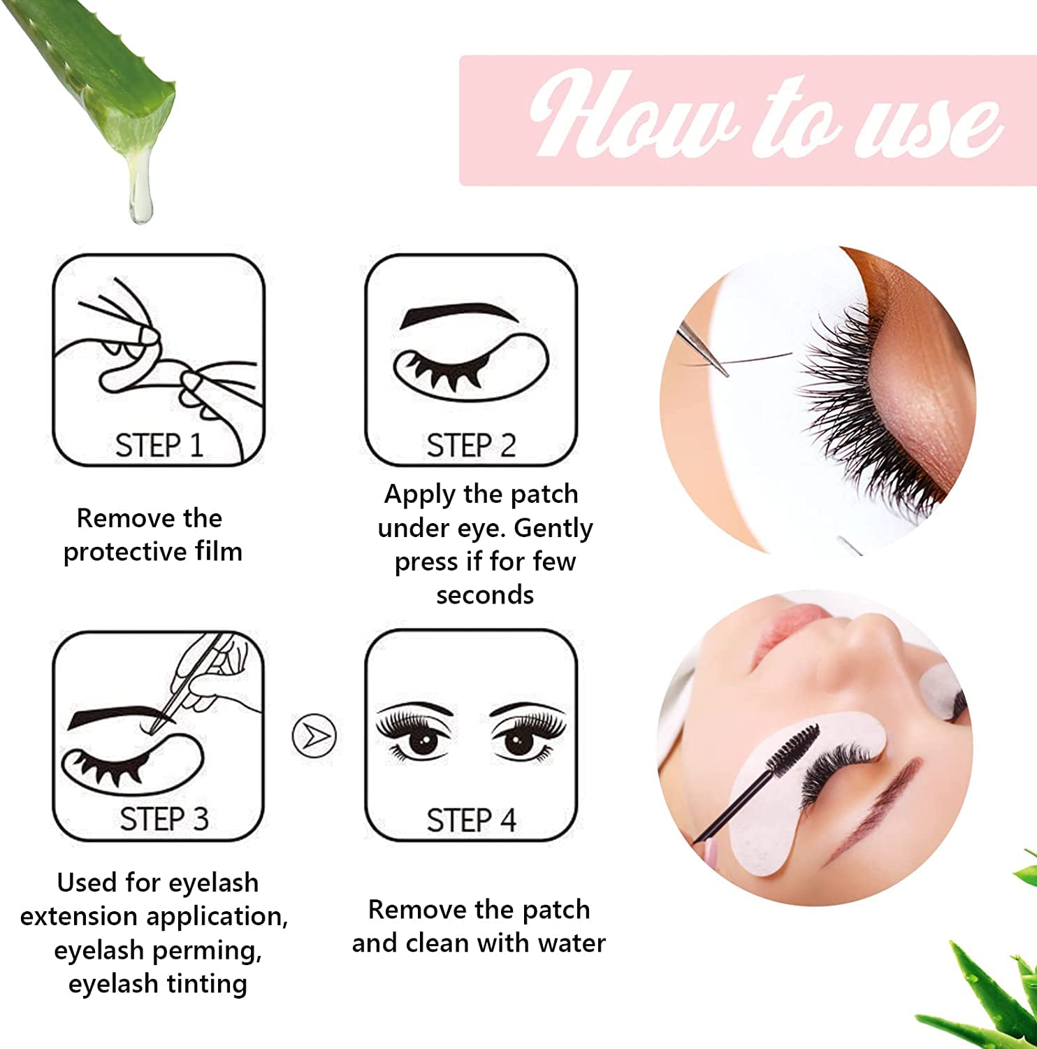 Hydrogel Eye Gel Pads for Eyelash Extensions – 100 Pairs