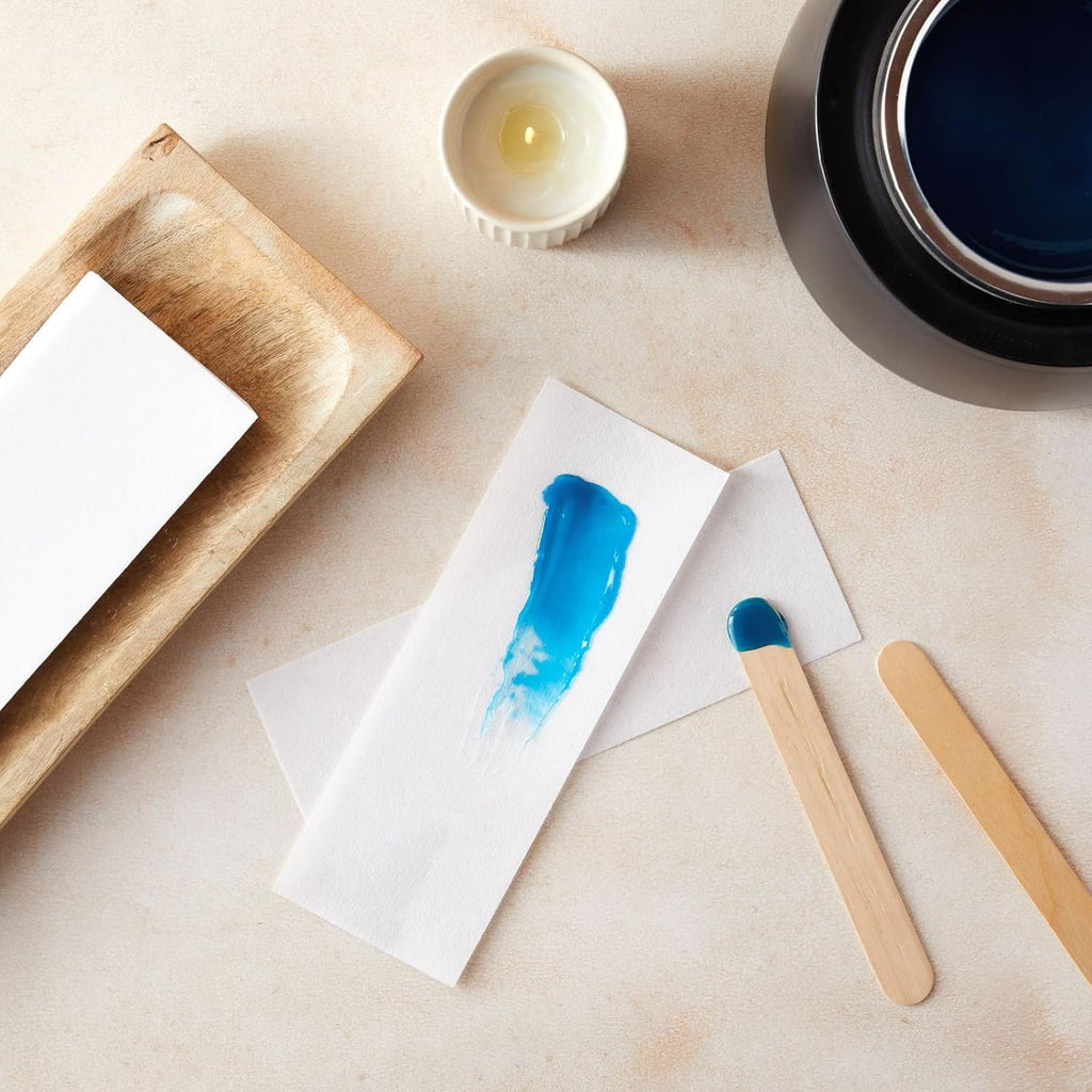 Juvale Wax Strips for Hair Removal - 7.85 x 2.7 In Pack of 400 Non-Woven Disposable Sheets - Customizable Face & Body Waxing Strips for Women Smooth Skin