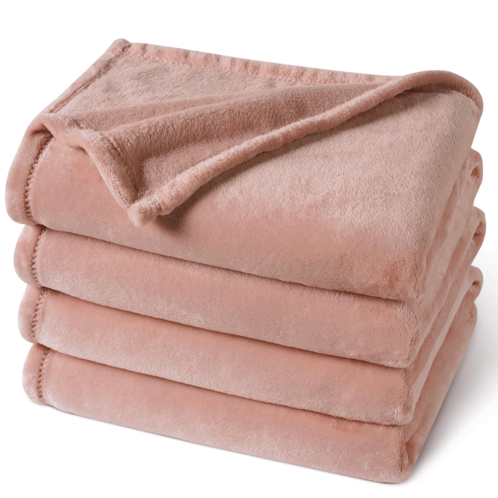 PHF Ultra Soft Fleece Blanket Twin Size, No Shed No Pilling Luxury Plush Cozy 300GSM Lightweight Blanket for Bed, Couch, Chair, Sofa Suitable for All Season, 66" x 90", Olive Green