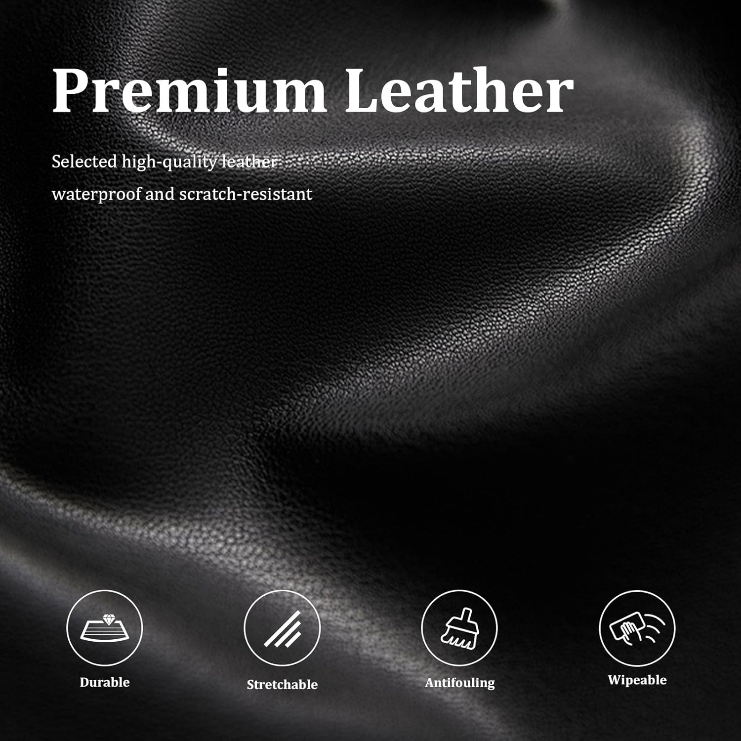 Leather Massage Table Cover Protector Wipeable Massage Table Cover Fitted Replacement Sheet Covers for Massage Bed/Spa Bed/Lash Beds, Fits 28-32" Wide (Black, 1Pcs)