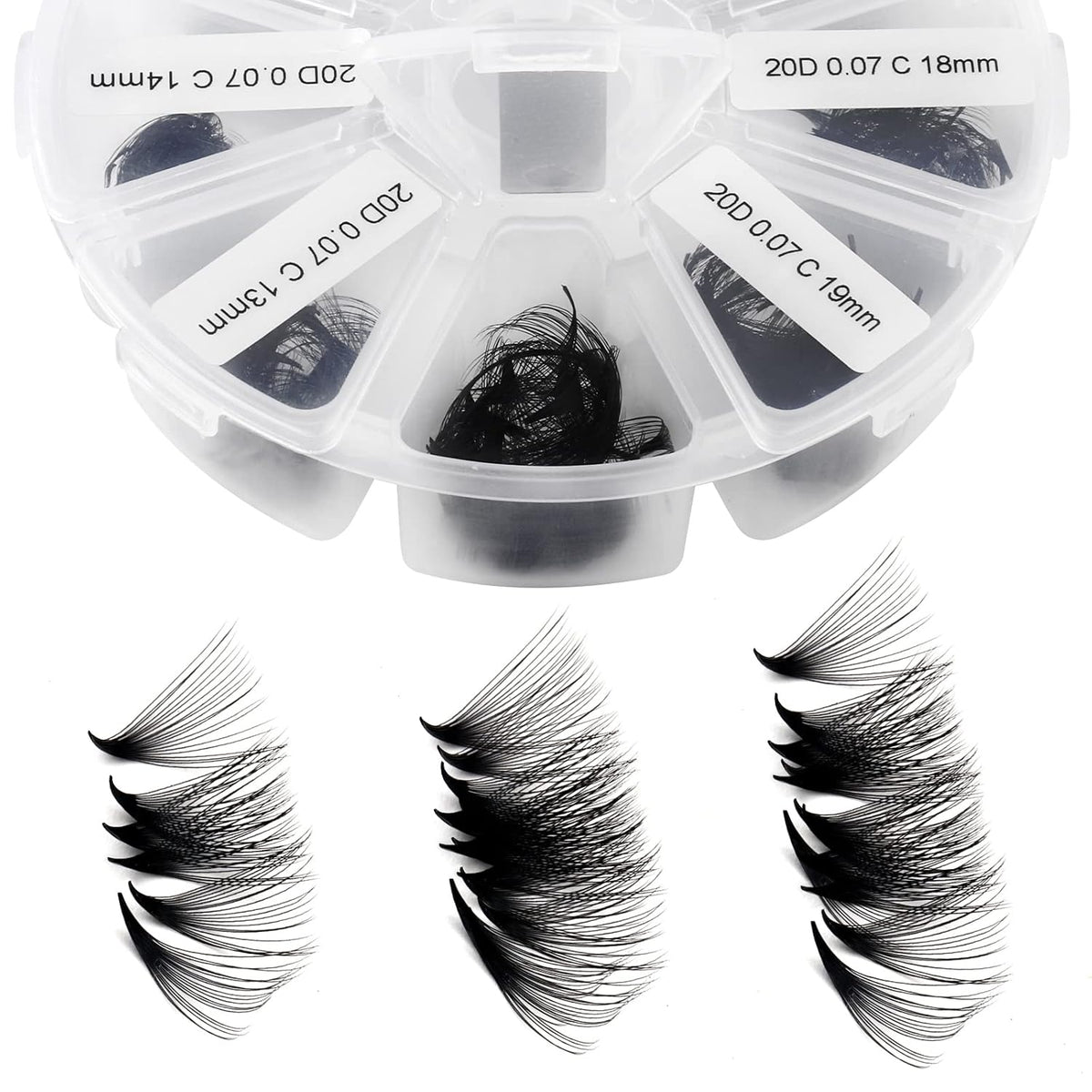 WENDY LASHES Pre-Made Fan Extensions | 20D 0.07 D Curl 500pcs