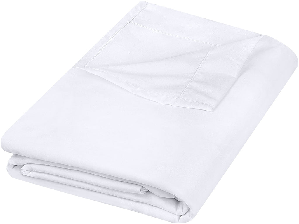 Utopia Bedding Flat Sheets - Pack of 6 - Soft Brushed Microfiber Fabric - Shrinkage & Fade Resistant Top Sheets - Easy Care (Twin, White)