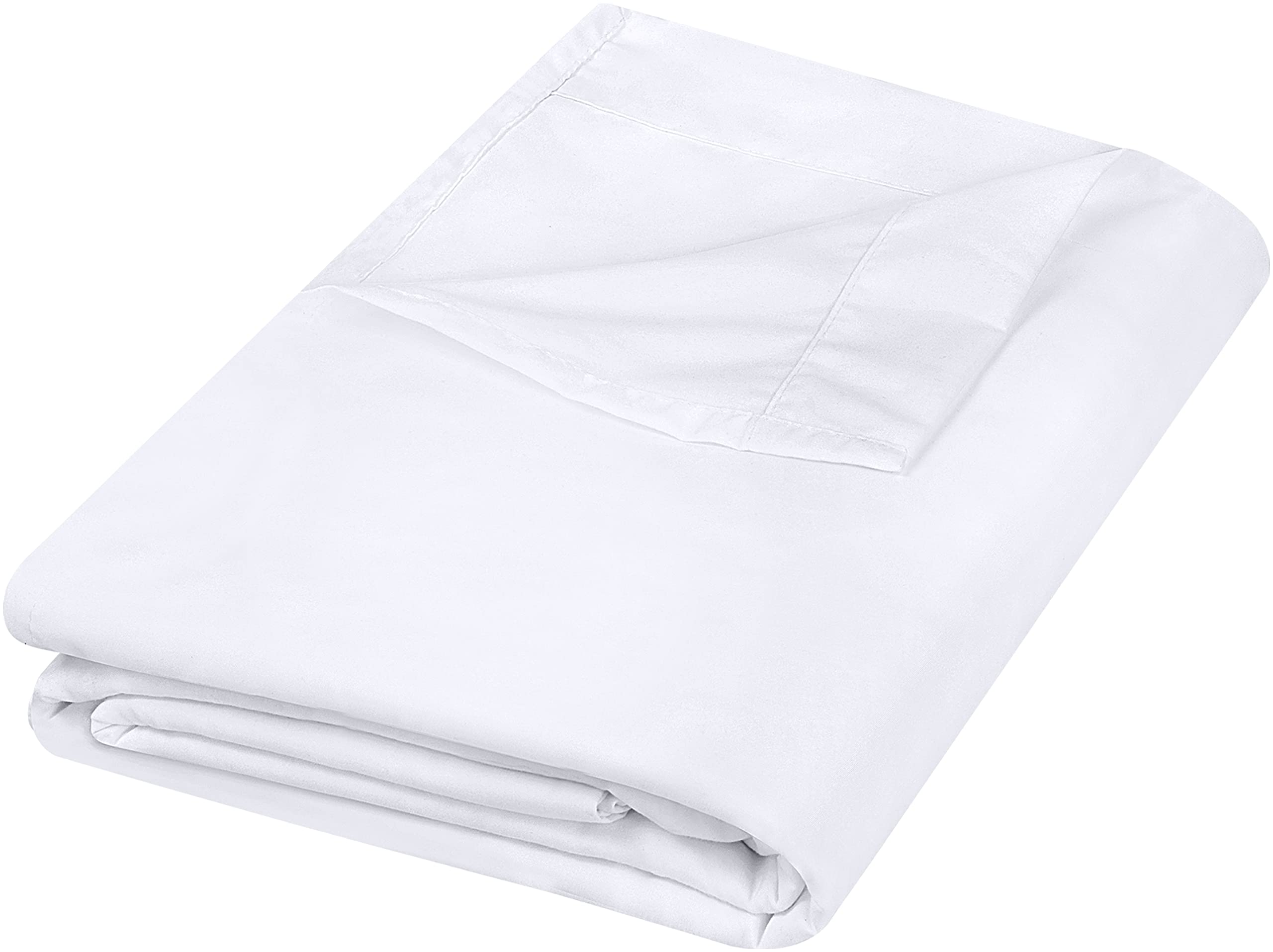 Utopia Bedding Flat Sheets - Pack of 6 - Soft Brushed Microfiber Fabric - Shrinkage & Fade Resistant Top Sheets - Easy Care (Twin, White)