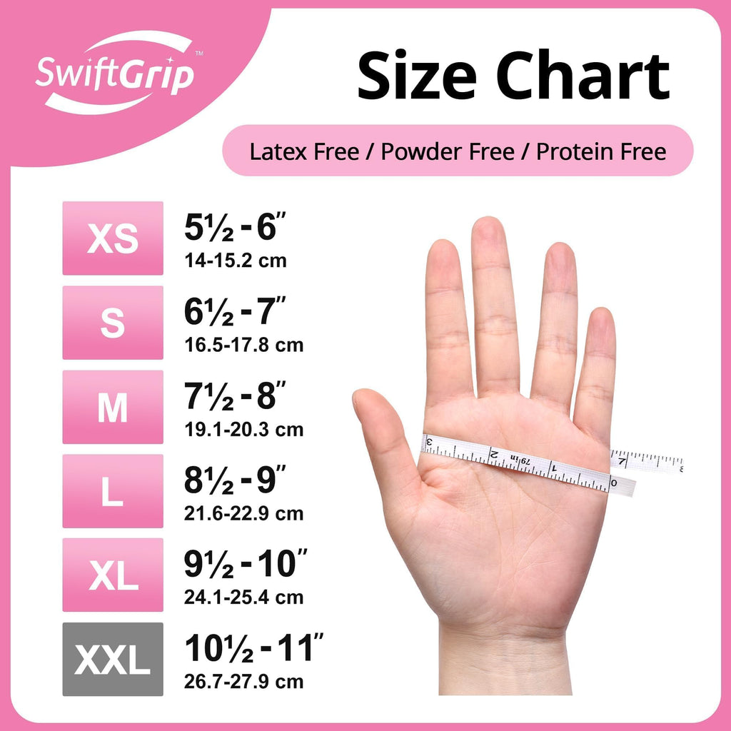 Pink Nitrile Gloves, Esthetician, Rubber Powder-Free, 100-ct Box (Small)
