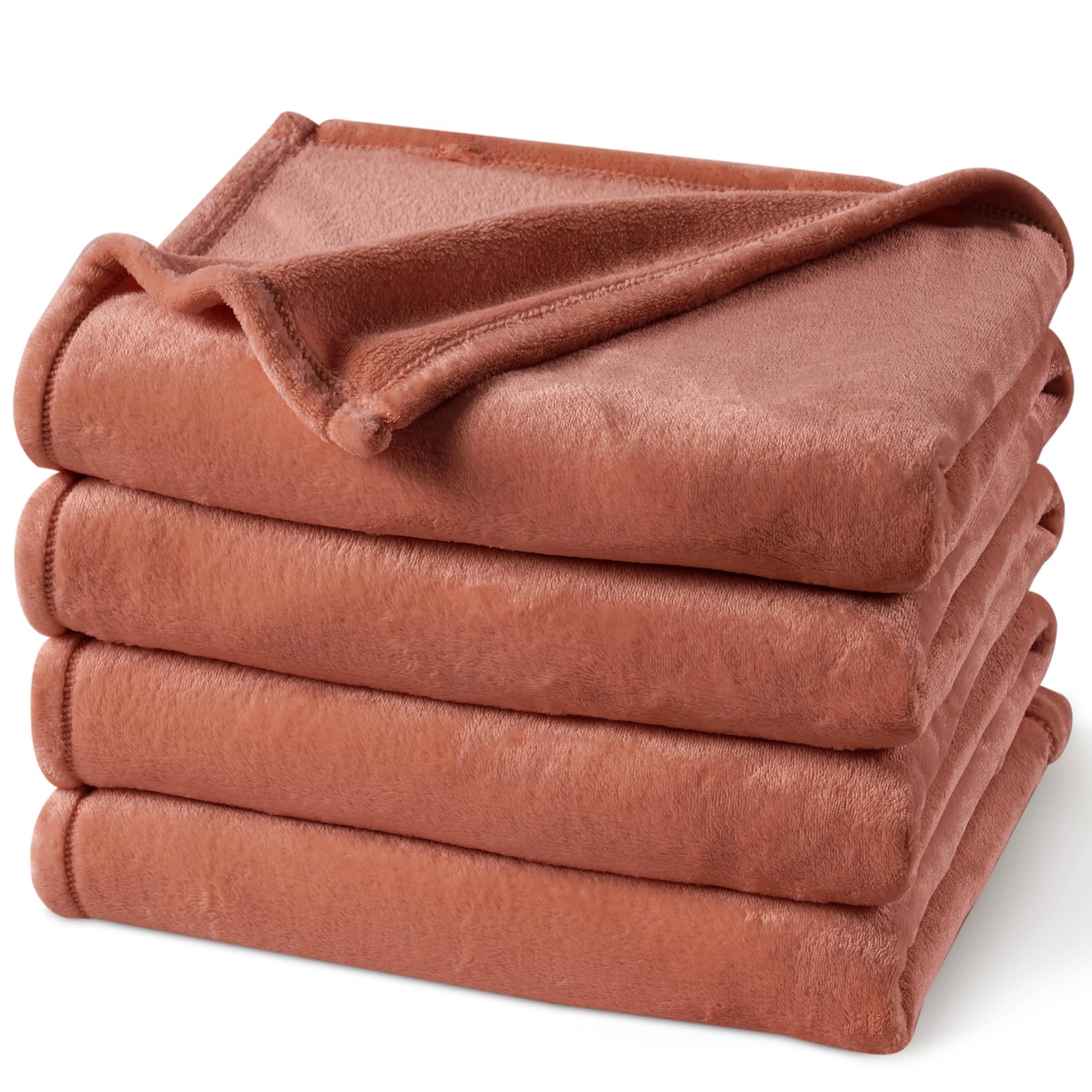 PHF Ultra Soft Fleece Blanket Twin Size, No Shed No Pilling Luxury Plush Cozy 300GSM Lightweight Blanket for Bed, Couch, Chair, Sofa Suitable for All Season, 66" x 90", Olive Green