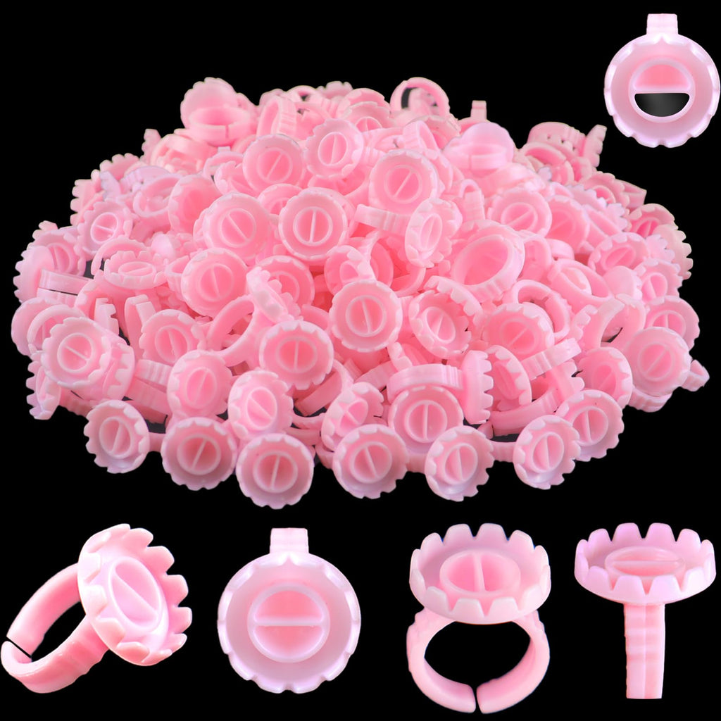 Disposable Glue Rings for Eyelash Extensions, 300 Pack