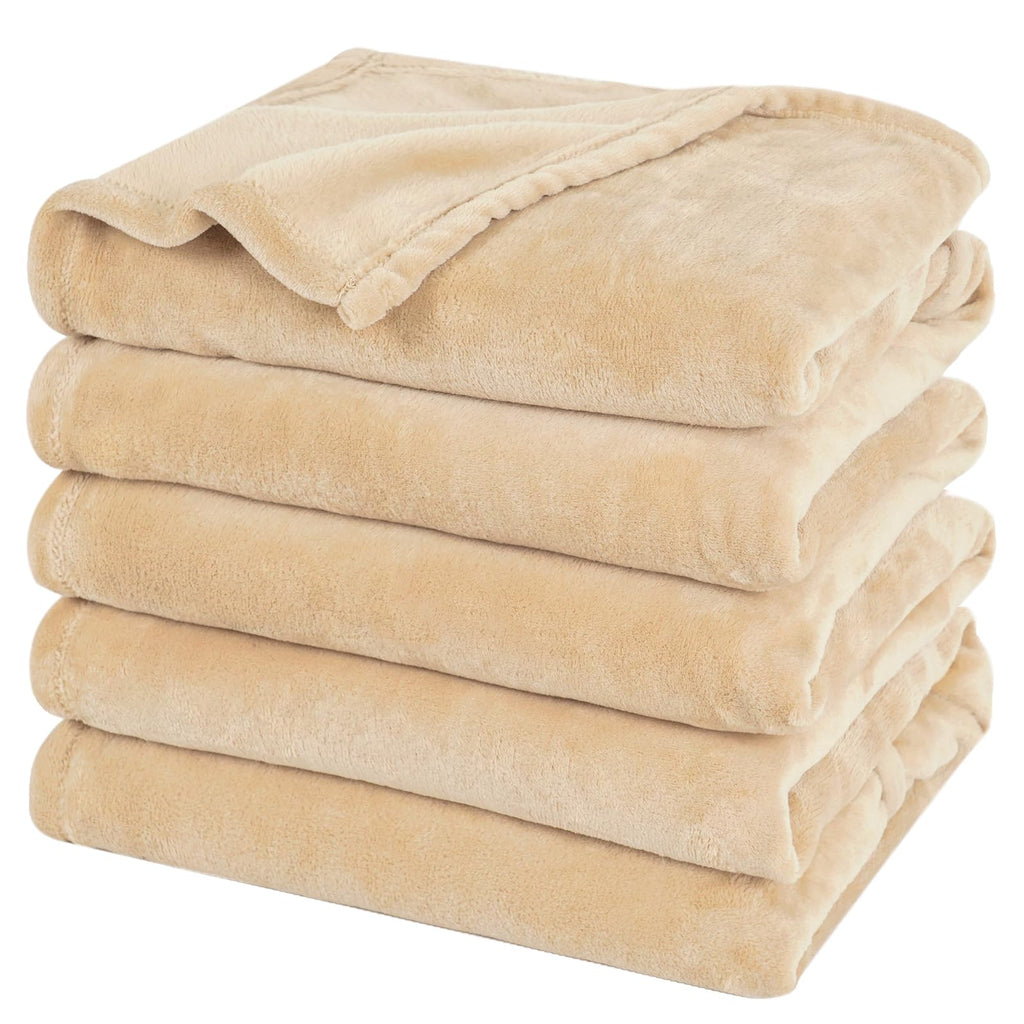 PHF Ultra Soft Fleece Blanket Twin Size, No Shed No Pilling Luxury Plush Cozy 300GSM Lightweight Blanket for Bed, Couch, Chair, Sofa Suitable for All Season, 66" x 90", Olive Green