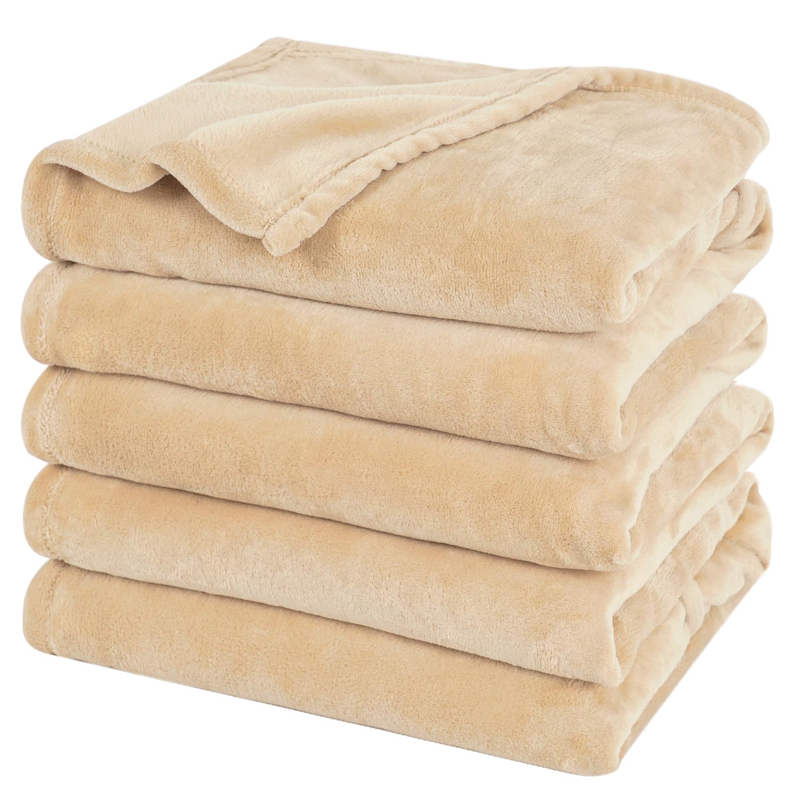 PHF Ultra Soft Fleece Blanket Twin Size, No Shed No Pilling Luxury Plush Cozy 300GSM Lightweight Blanket for Bed, Couch, Chair, Sofa Suitable for All Season, 66" x 90", Olive Green