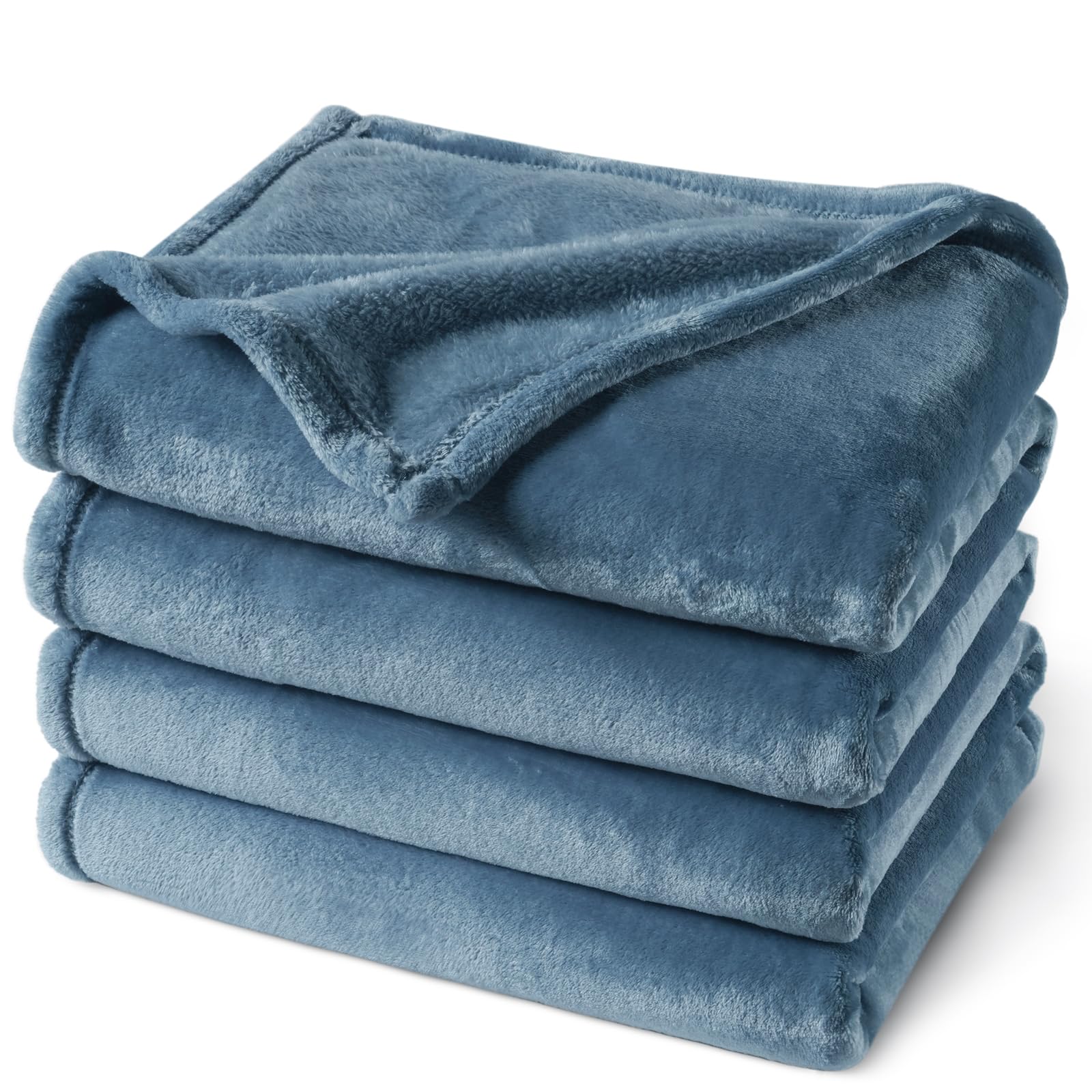 PHF Ultra Soft Fleece Blanket Twin Size, No Shed No Pilling Luxury Plush Cozy 300GSM Lightweight Blanket for Bed, Couch, Chair, Sofa Suitable for All Season, 66" x 90", Olive Green