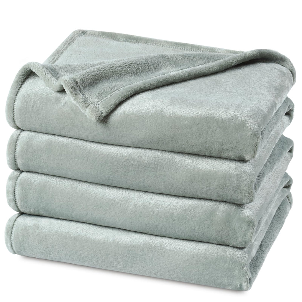 PHF Ultra Soft Fleece Blanket Twin Size, No Shed No Pilling Luxury Plush Cozy 300GSM Lightweight Blanket for Bed, Couch, Chair, Sofa Suitable for All Season, 66" x 90", Olive Green