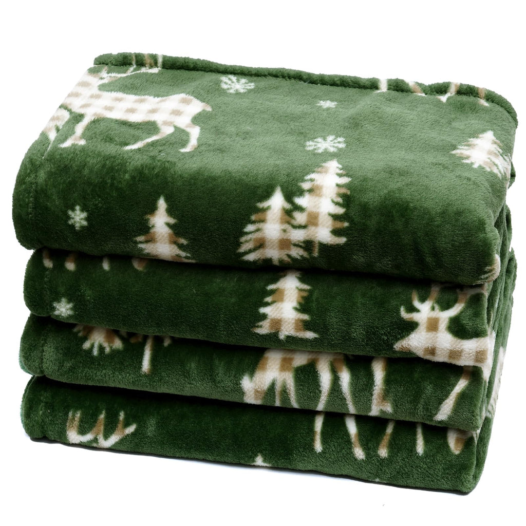 PHF Ultra Soft Fleece Blanket Twin Size, No Shed No Pilling Luxury Plush Cozy 300GSM Lightweight Blanket for Bed, Couch, Chair, Sofa Suitable for All Season, 66" x 90", Olive Green