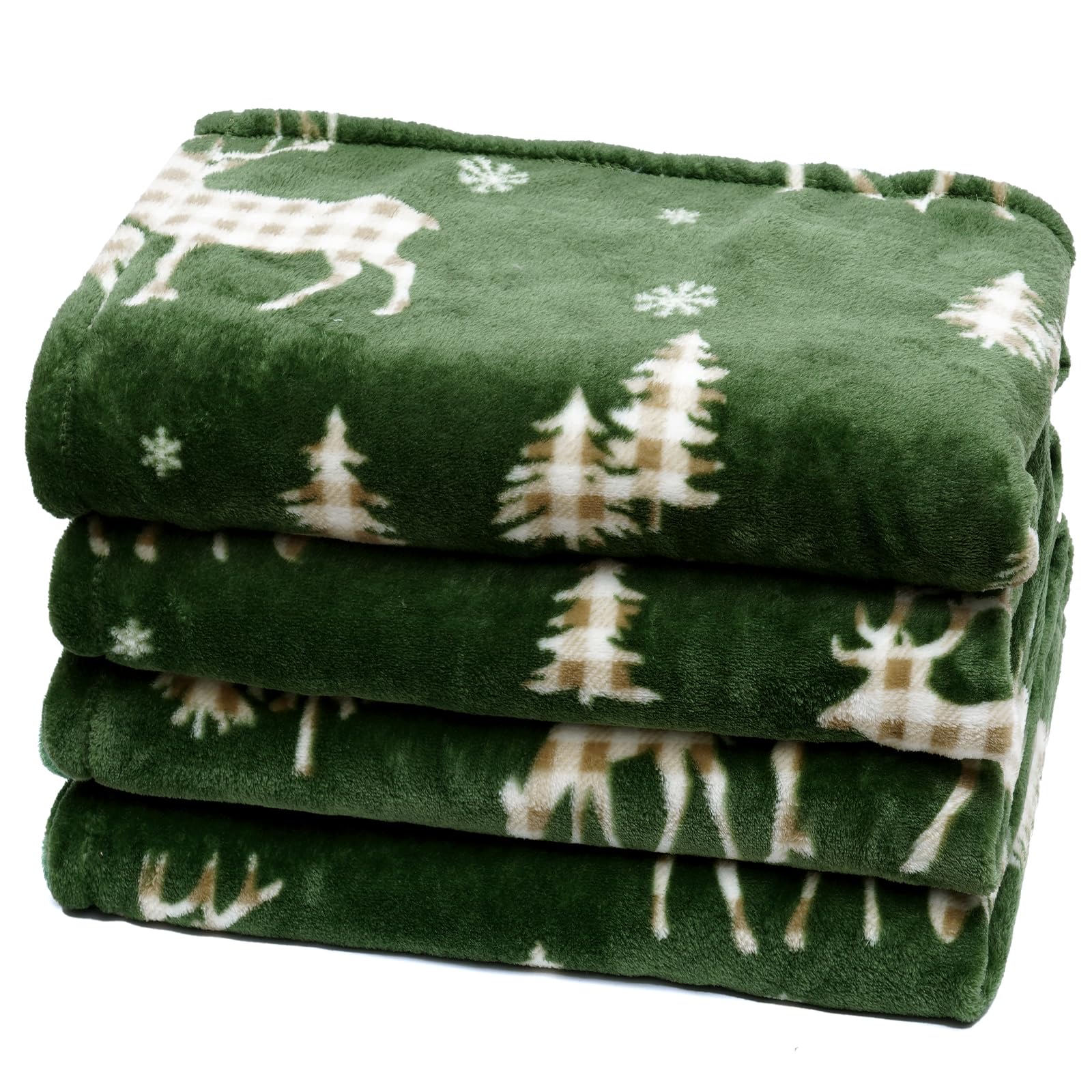 PHF Ultra Soft Fleece Blanket Twin Size, No Shed No Pilling Luxury Plush Cozy 300GSM Lightweight Blanket for Bed, Couch, Chair, Sofa Suitable for All Season, 66" x 90", Olive Green