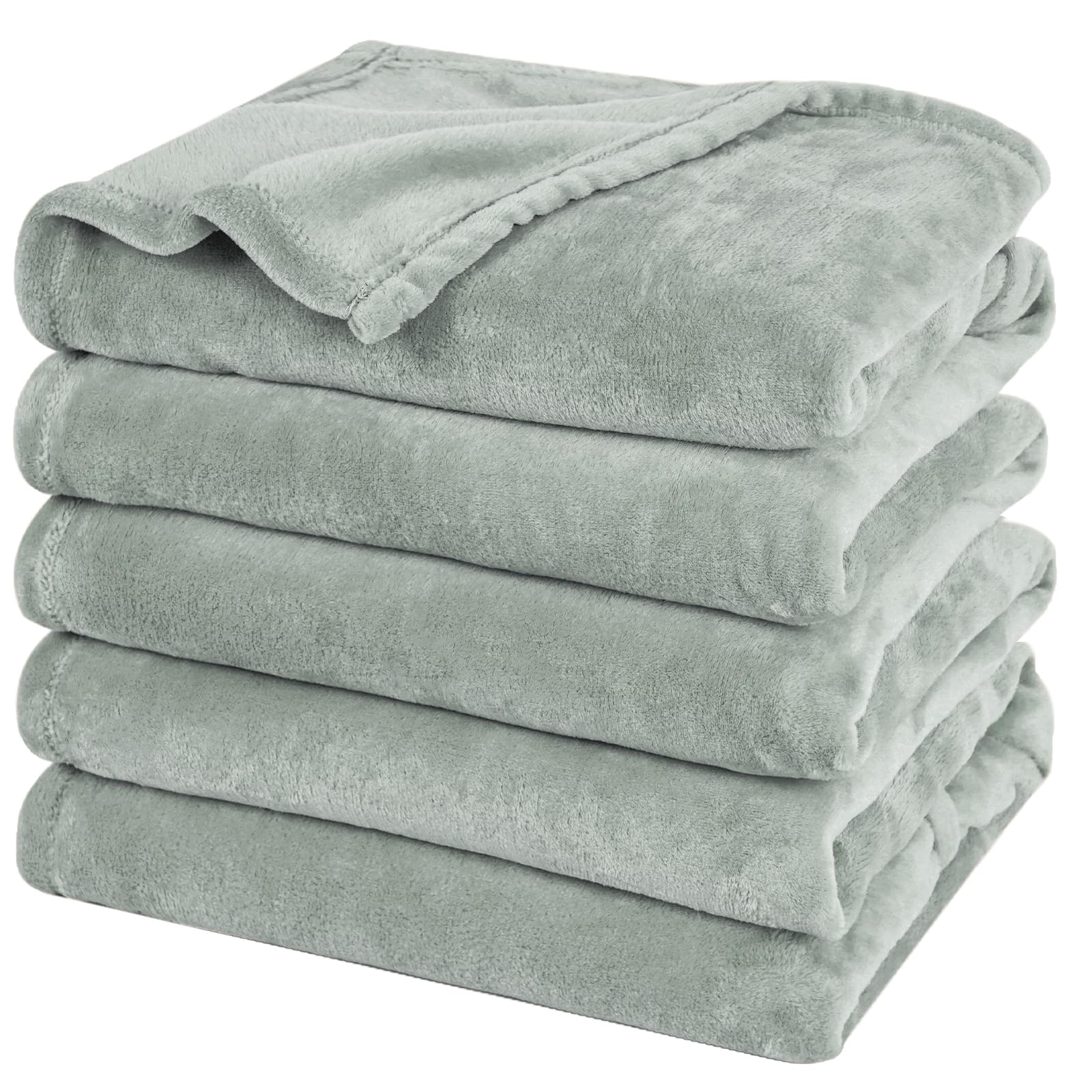 PHF Ultra Soft Fleece Blanket Twin Size, No Shed No Pilling Luxury Plush Cozy 300GSM Lightweight Blanket for Bed, Couch, Chair, Sofa Suitable for All Season, 66" x 90", Olive Green