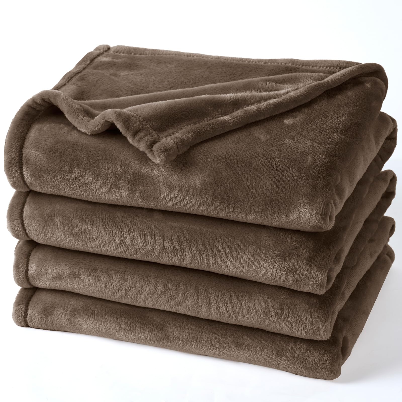 PHF Ultra Soft Fleece Blanket Twin Size, No Shed No Pilling Luxury Plush Cozy 300GSM Lightweight Blanket for Bed, Couch, Chair, Sofa Suitable for All Season, 66" x 90", Olive Green