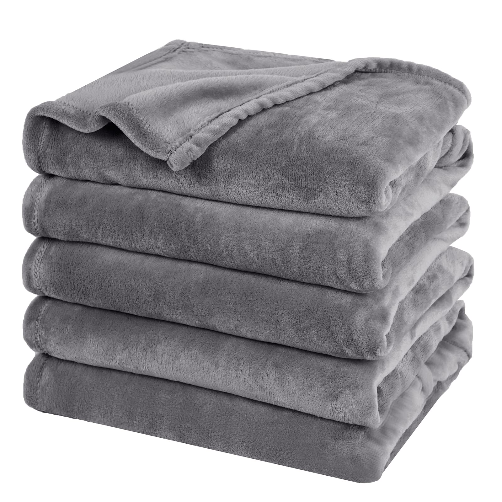 PHF Ultra Soft Fleece Blanket Twin Size, No Shed No Pilling Luxury Plush Cozy 300GSM Lightweight Blanket for Bed, Couch, Chair, Sofa Suitable for All Season, 66" x 90", Olive Green